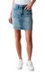 High Rise Control Top Skirt In Medium Wash - Medium Wash