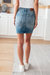 High Rise Control Top Skirt In Medium Wash