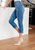 High Rise Cool Denim Pull On Capri Jeans In Medium Wash