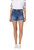 High Rise Destroyed Cuttoffs Short In Blue Denim - Blue Denim