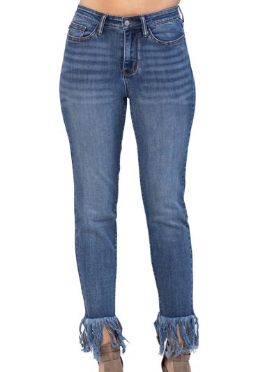 Judy Blue High Rise Frayed Hem Relaxed Fit Jean product
