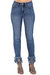 High Rise Frayed Hem Relaxed Fit Jean - Dark Wash