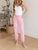 High Rise Garment Dyed Denim Jogger In Pink