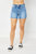 High Rise Short In Medium Denim - Medium Denim