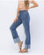 High Rise Straight Leg With Wide Cuff Jeans