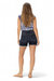 High Waist Destroyed Shorts In Dark Wash