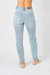 High Waist Double Cuff Jogger Pants In Vintage Wash