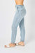 High Waist Double Cuff Jogger Pants In Vintage Wash