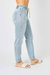 High Waist Double Cuff Jogger Pants In Vintage Wash