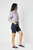 High Waist Garment Bermuda Shorts In Blue