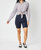 High Waist Garment Bermuda Shorts In Blue