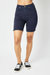 High Waist Garment Bermuda Shorts In Blue