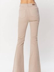 High Waist Khaki Double Waistband Tummy Control