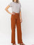 High Waist Straight Jeans - Auburn Orange