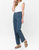 High Waist Vintage Elastic Waist Straight Jeans In Medium Wash