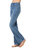 Hw Elastic Pull On Flare Pants- Plus Size In Blue