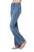 Hw Elastic Pull On Flare Pants- Plus Size In Blue