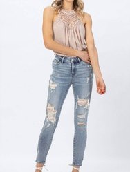 Lace Lace Baby Jean In Light Wash - Light Wash