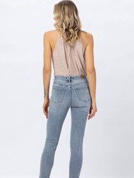 Lace Lace Baby Jean In Light Wash