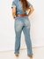 Lightwave High Waist Denim Jumpsuit In Blue