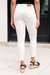 Maddie Mid Rise Braided Side Seam Relaxed Jeans In White