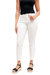 Maddie Mid Rise Braided Side Seam Relaxed Jeans In White - White