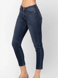 Mid Rise Cropped Relaxed Fit Denim Jean