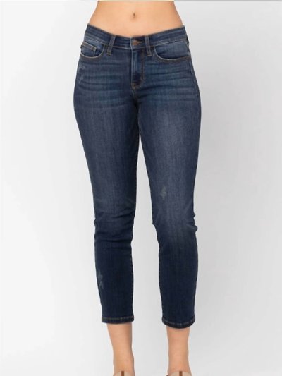 Judy Blue Mid Rise Cropped Relaxed Fit Denim Jean product