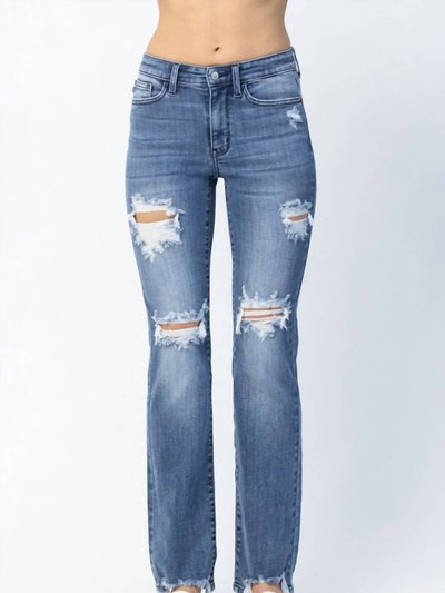 Judy Blue Mid Rise Straight Jean In Blue product