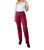 Phoebe Front Seam Jeans In Burgundy - Burgundy