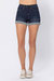 Pull On Cuffed Shorts In Blue Denim