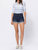 Pull On Cuffed Shorts In Blue Denim - Blue Denim