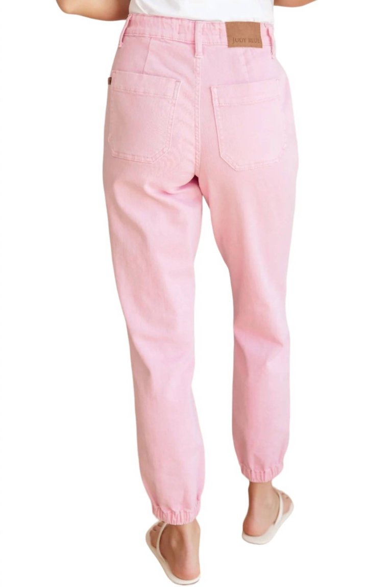 Regina Denim Jogger In Pink