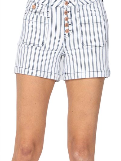 Judy Blue Stripe Patch Pocket High Waist Shorts product