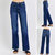 Tummy Control Classic Straight Jeans In Blue - Blue