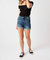 Tummy Control Cuffed Shorts In Vintage Wash - Vintage Wash