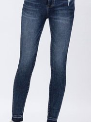 Tummy Control Skinny Jean In Dark Blue