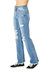 Women's Frayed Hem High Rise Bootcut Jeans In Blue