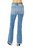 Women's Frayed Hem High Rise Bootcut Jeans In Blue