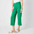 Women's High Rise Crop Wide Leg Jeans In Kelly Green