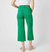 Women's High Rise Crop Wide Leg Jeans In Kelly Green