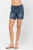 Women's High Rise Thigh Shorts In Dark Wash - Dark Wash