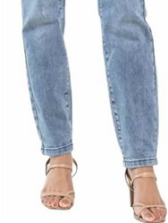 Women's High Waist Vintage Slim Fit Jeans - Blue