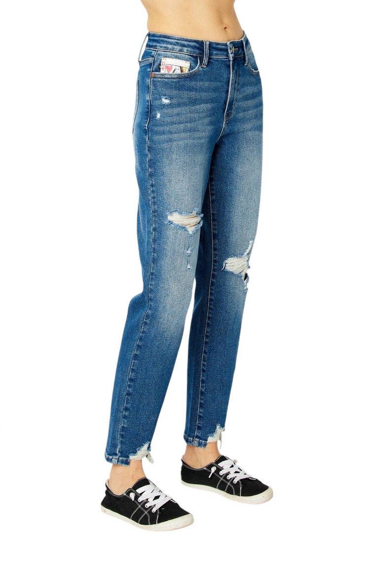 Women's Queen Of Hearts High Rise Boyfriend Jeans In Blue