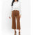 Women's Wide Leg Crop Jean - Rust