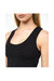 Ladies Mazey Cropped Tank Top - Black