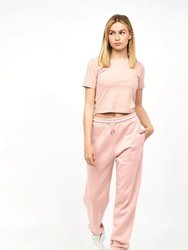 Ladies Tilly Crop T-Shirt - Dusty Pink - Dusty Pink