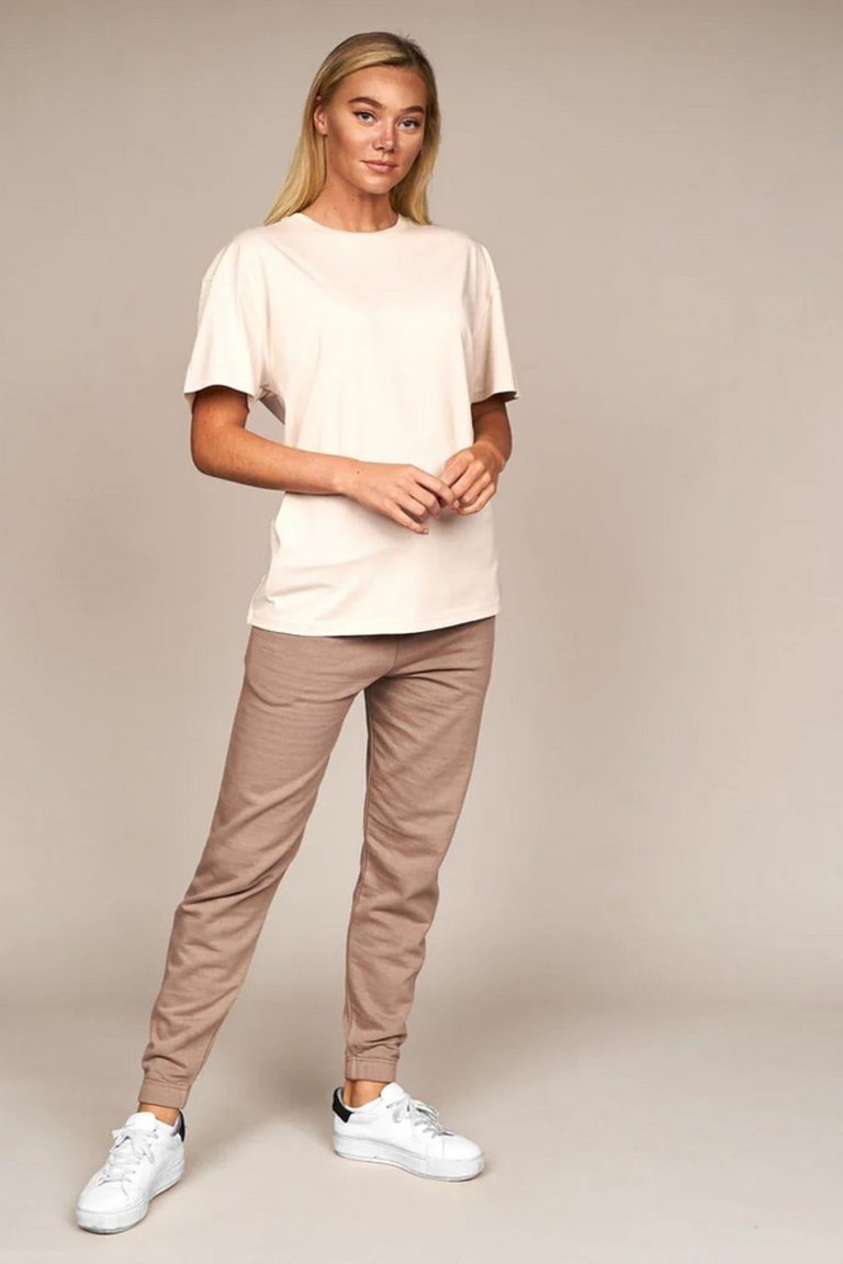 Womens/Ladies Adalee T-Shirt - Light Sand