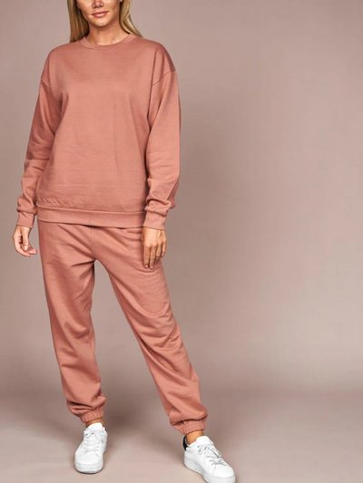 Juice Womens/Ladies Belva Crew Neck Sweatshirt - Dark Rose product