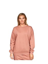 Womens/Ladies Belva Crew Neck Sweatshirt - Dark Rose